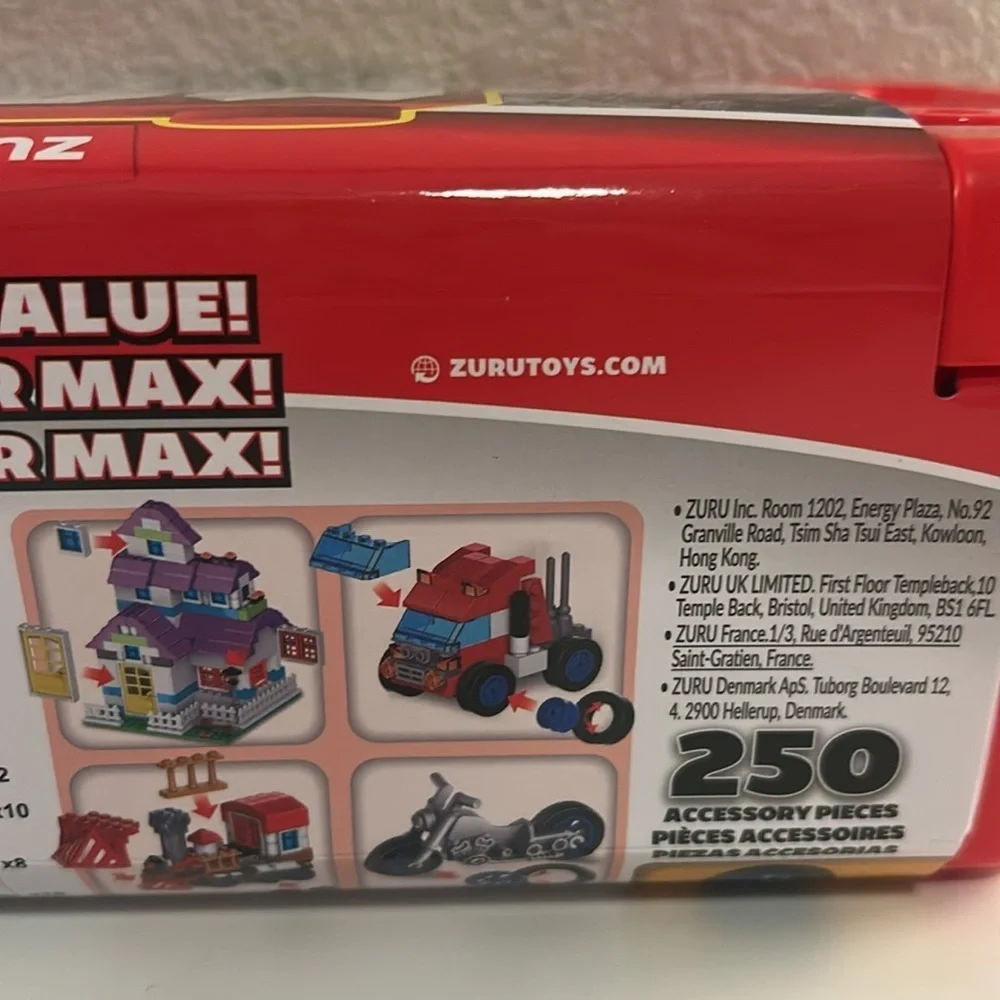 Zuru MAX Building‎ Set 250 Pieces Wheels Windows Doors New in Box!
